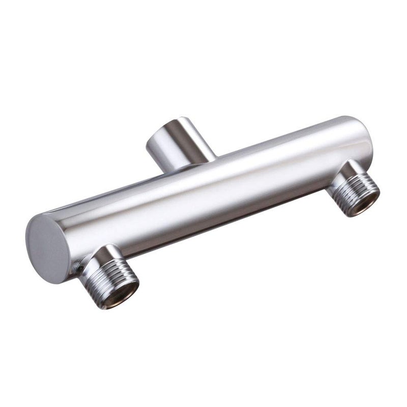 AZOS Chrome Double Outlet Shower Manifold, Suitable for Dual Sprayer Showering System, Can Connect Two Showerheads - Double Enjoyment - Image 1